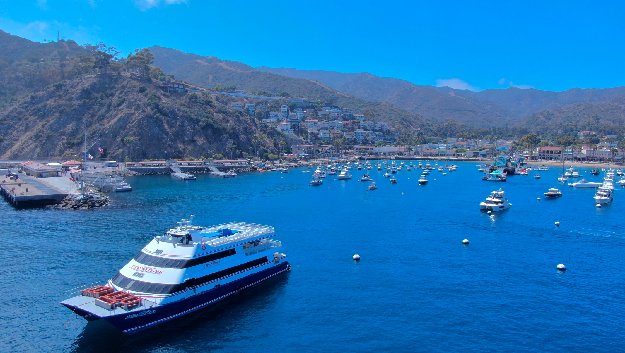 Catalina Flyer in Avalon Harbor